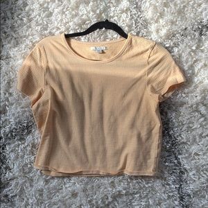 American eagle gingham yellow top NWOT